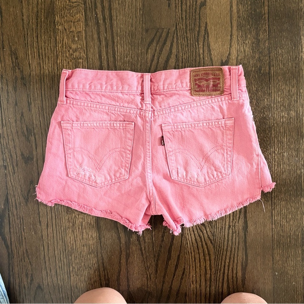 Vintage Levi Pink High-Waisted Jean Shorts